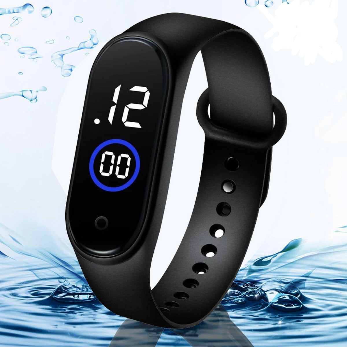 Waterproof Black Color. Water proof M3 Touch Led Bracelet Digital Watch