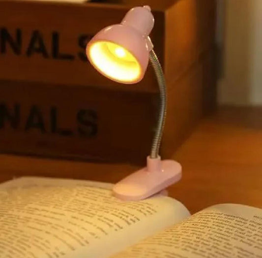 Mini LED Clip Book Reading Light – Portable Flexible Clamp Lamp for Books, Desk, and Notebook | Cute Small Study Night Light for Bedroom Decoration & Students